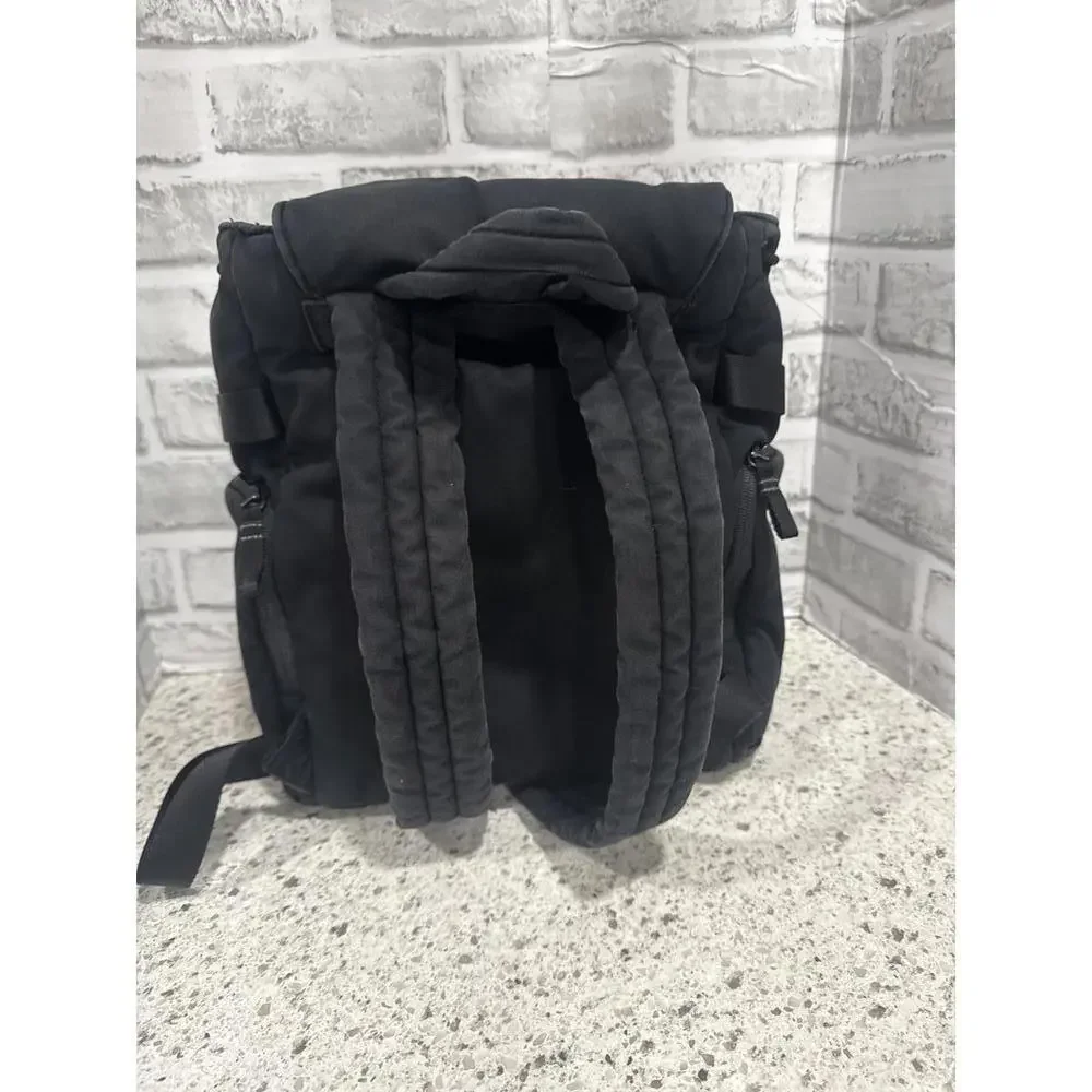 Vera Bradley Cotton Black Utility Backpack with Floral Interior Lining